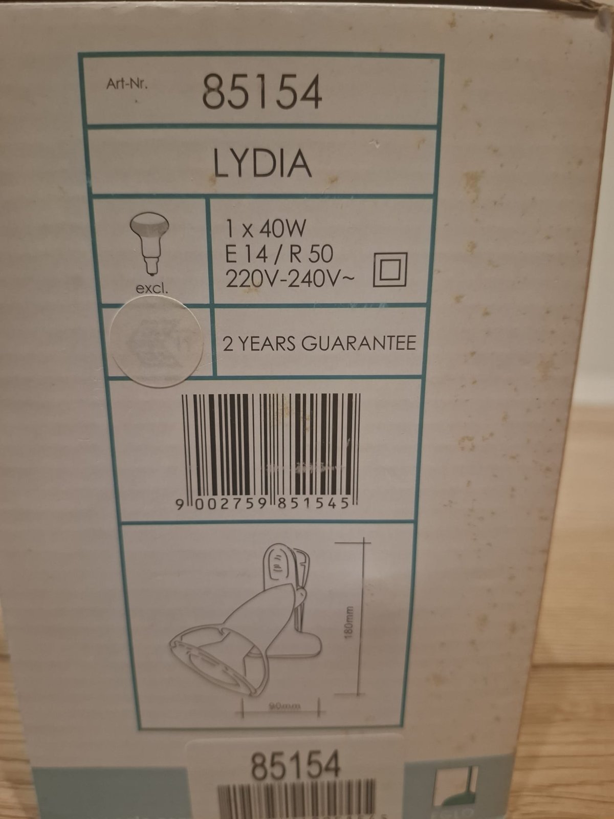 85154 eglo lydia 1x40w | SKU 85154